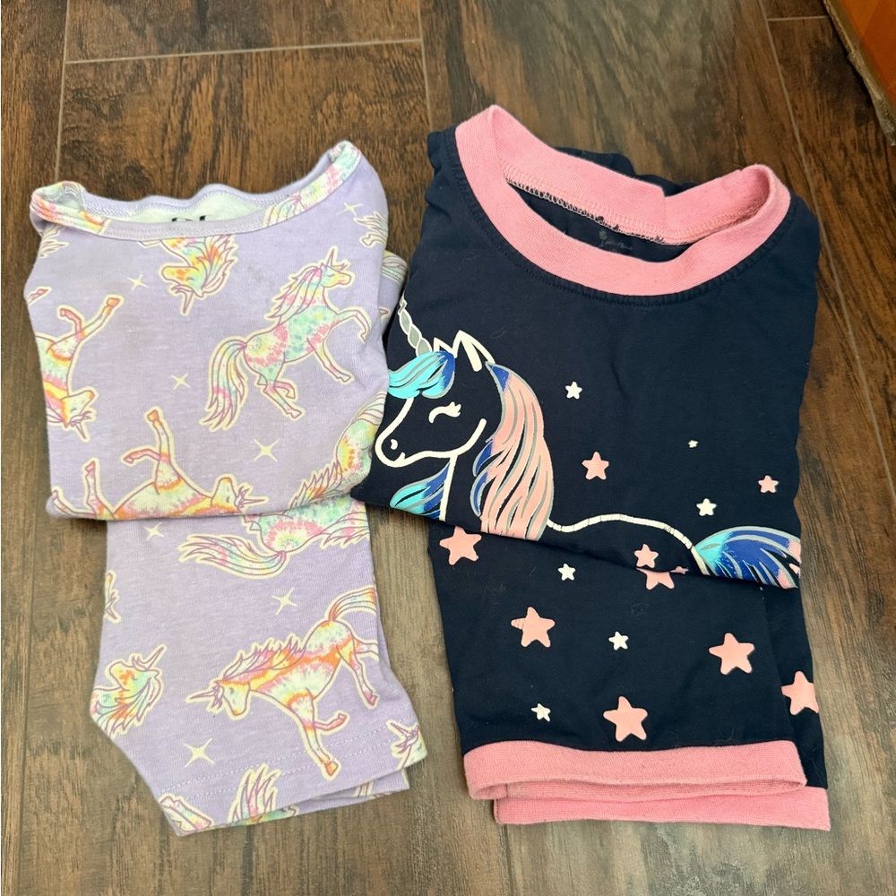 Unicorn Dreams Kids Pajamas Set - Pink and Purple